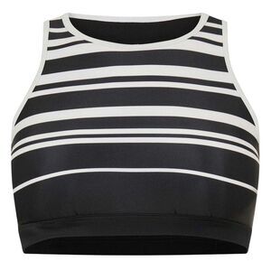 Zoggs Womens/Ladies Stripe Crop Top / Black